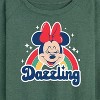 Women's - Disney - Dazzling Minnie Lightweight French Terry Wide Neck Long Sleeve Shirt - 2 of 4