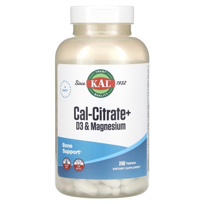KAL Cal-Citrate+, D3 & Magnesium, 240 Tablets