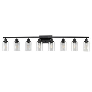 DAKAFUL Modern Bathroom Vanity Light, 4/5/6/8/10-Light Vanity Fixtures with Clear Glass Shade, Reversible Wall Sconces Over Mirror,for Bedroom - 1 of 4