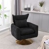 NicBex Linen Swivel Accent Chair,Upholstered Swivel Living Room Chairs with Wraparound Backrest,Comfy Arm Chair,Accent Chairs for Living Room - 2 of 4