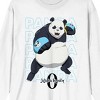 Jujutsu Kaisen 0 Film Panda Fighting Pose Adult White Crew Neck Long Sleeve Tee - 2 of 3