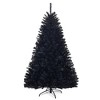 Costway 7.5Ft or 6Ft Hinged Artificial Halloween Christmas Tree Full Tree with Metal Stand Black - 2 of 4