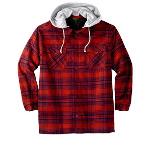 Boulder Creek by KingSize Men's Big & Tall Removable Hooded Shirt Jacket - 1 of 4