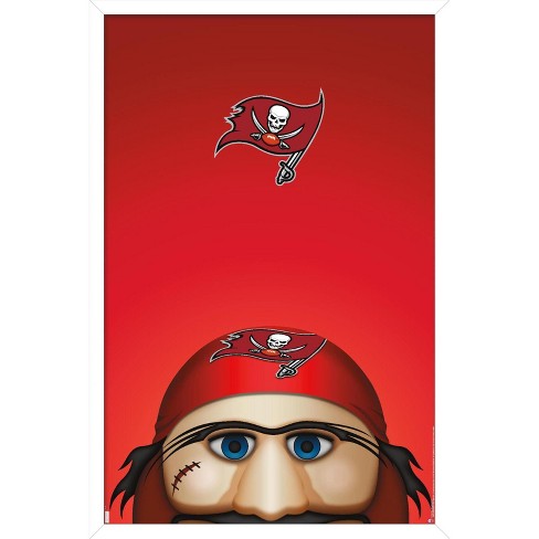 Trends International NFL Tampa Bay Buccaneers - Drip Helmet 20 Wall Poster,  22.375 x 34, Poster & Mount Bundle