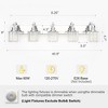 Whizmax Modern Glass Bathroom Vanity Light, Crystal Shower Light,  Wall Mount Lighting Fixture for Hallway Kitchen Bedroom Living Room - 4 of 4