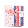 Hudson Baby Infant Girl Flannel Burp Cloth 7pk, Cherry Sweet, One Size - 2 of 4