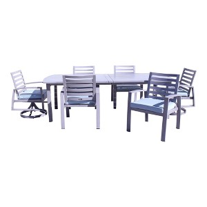 Courtyard Casual Cabo 7 pc Mixed Extension Dining Set - 87"/108"" Table - 1 of 4