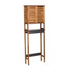 Evideco French Home Goods Over The Toilet Storage Cabinet Bathroom Elements Acacia - Gray Wood - 2 of 4