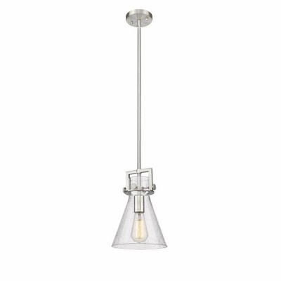 Newton Cone - 1 Light Stem Hung Pendant In Industrial Style-11.38 Inches Tall and 8 Inches Wide