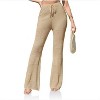Wikineon Womens Beach Cover Up Pants Boho Crochet Knit High Waist Drawstring Sheer Hollow Swim Pant Swimwear - 3 of 4