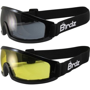 2 Pairs of Birdz Eyewear Robin Safety Goggles with Smoke, Yellow Lenses - 1 of 4