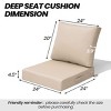 Crestlive Products Outdoor Deep Seat Cushion Set 24 x 24 inch Patio Furniture Cushions with Removable Cover for Chair Sofa Couch - 3 of 4