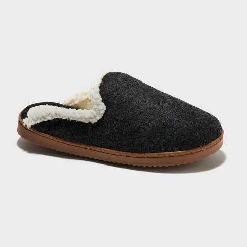 dluxe by dearfoams Women s Maci Felted Scuff Slippers Black S