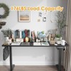 NicBex 55" Electric Height Adjustable Standing Desk,Sit Stand Computer Desk with Sturdy Steel Frame,Hooks,Home Office Desk with Splice Board,Black - 2 of 4