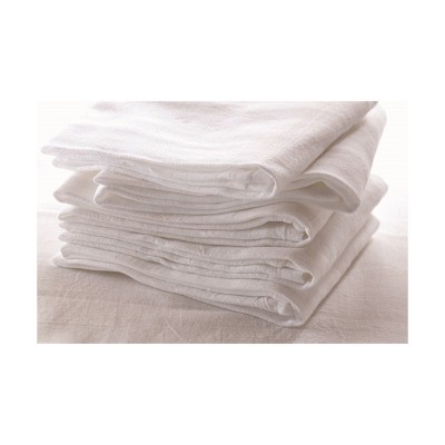 White Cotton Flour Sack Absorbent Dishtowels Set of 5