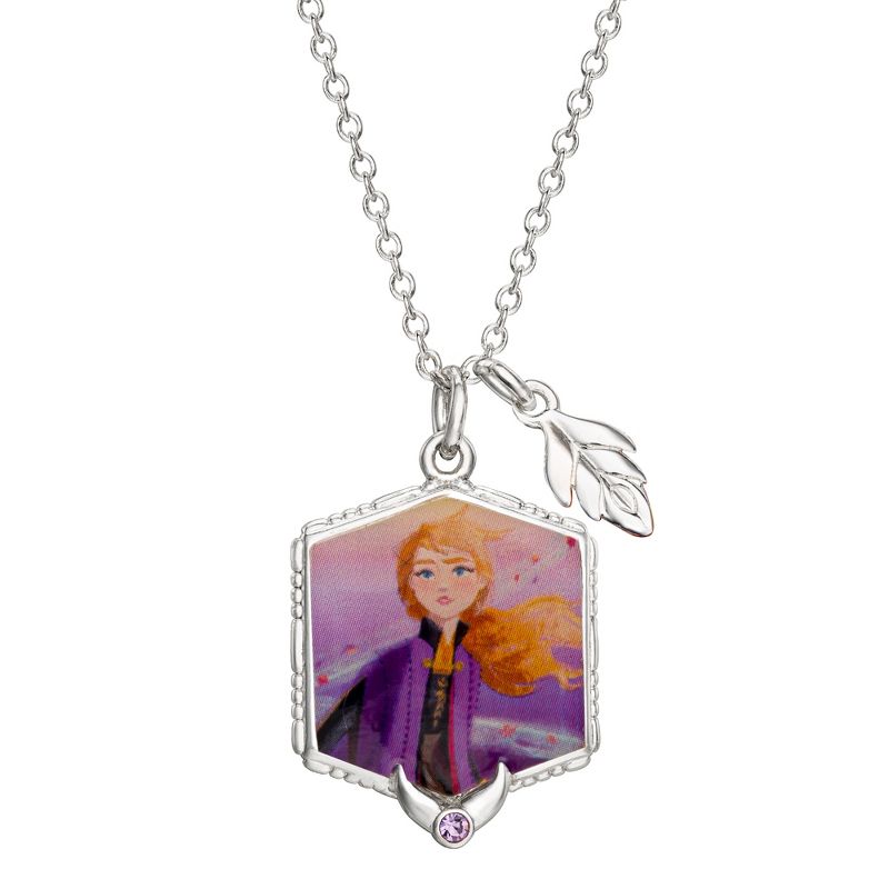 Disney Frozen Princess Anna with Leaf Charm Necklace, Officially Licensed, 1 of 5