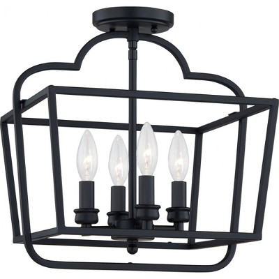 Quoizel Lighting Blanche 4 - Light Semi-Flush Mount in  Matte Black