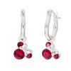 Disney Minnie Mouse Silver Plated Hoop Latch Back Birthstone Earrings - 4 of 4