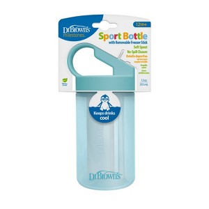 Dr. Brown's 12oz Plastic Sports Water Bottle with Freezer Stick
