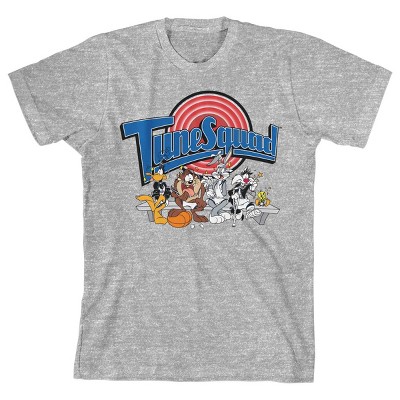Looney Tunes Tune Squad Characters Group Men's Heather Grey Graphic Tee- S