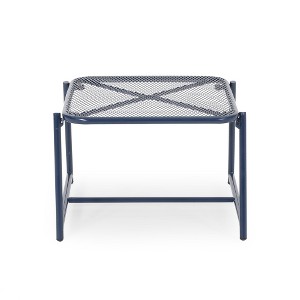 Lyngins Modern Mesh Outdoor End Table, Rectangle Powder-Coated Metal Patio End Table for Outside Use, Patio Side Table - 1 of 4