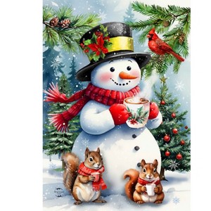 Briarwood Lane Winter Garden Flag 12x18 For Outdoor Hot Cocoa Snowman For Winter Garden Flag Flags For Outside - 1 of 4