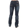 Cowgirl Tuff Don't Fence Me In Womens Dark Denim Jeans - 3 of 4