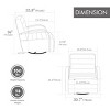 360° Swivel Chair with Solid Wood Armrests, Comfy Reading Chair, Modern Velvet Accent Chair for Living Room or Apartment–The Pop Home - 4 of 4