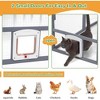 COZIWOW Large Catio Outdoor Cat Enclosure with Full Cover, Window, 53.5 Square Foot, Grey - 4 of 4