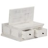 vidaXL Coffee Table White Solid Mango Wood 27.6 in x 27.6 in x 11.8 in - 3 of 4