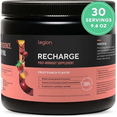 Legion Recharge Post-Workout Recovery Supplement - 30 Servings (Fruit Punch) - image 1 of 4