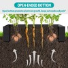 INFURNIC 4x4x2FT Raised Bed Garden Fences and Gates Double Layer Garden Bed Outdoor Use, Deep Root Planter Box for Flowers, Black - 4 of 4