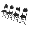Vynxaria 4-Piece Folding Stool Set with Back - Portable & Comfortable Seating - 4 of 4