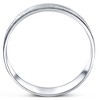 Pompeii3 Mens Gold Flat Comfort Fit Wedding Ring Band 14K White - 3 of 4