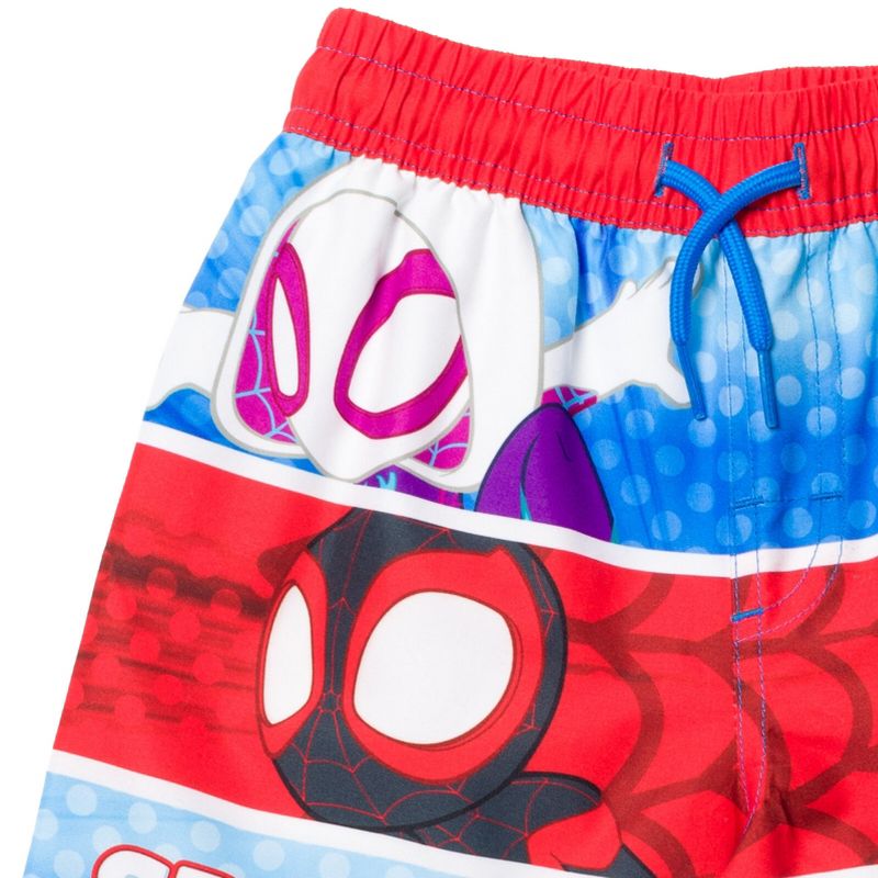 Marvel Spider-Man Avengers Spidey and His Amazing Friends UPF 50+ Swim Trunks Toddler to Big Kid, 3 of 6