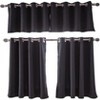 Black Blackout Valance 52x18 Inch, Short Thermal Insulated Window Curtain for Kitchen, Living Room & Bedroom - 4 of 4
