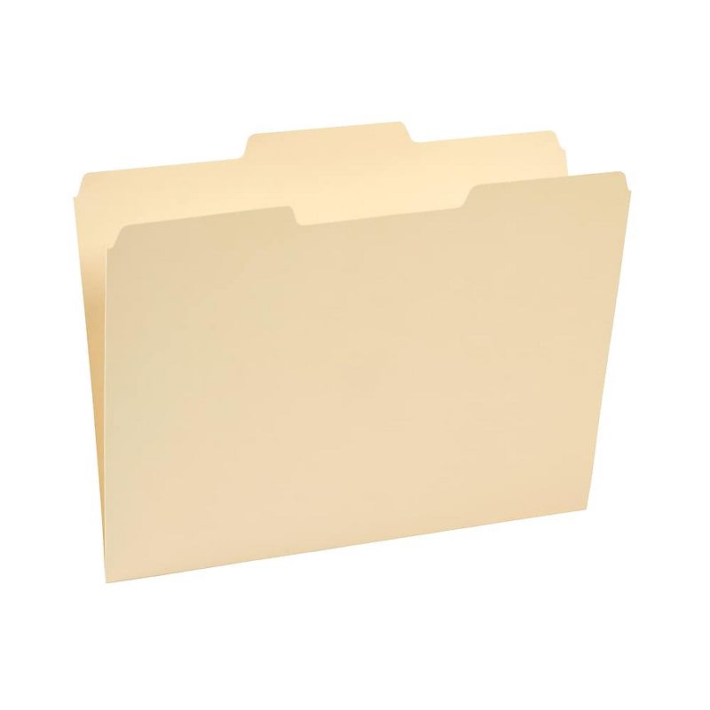 Staples 100% Recycled Manila File Folders Letter 3-Tab 100/Box (246850) TR246850-CC, 5 of 9