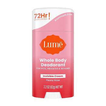 Lume Invisible Cream Deodorant Stick - Floral/Rose Scent - 2.2oz