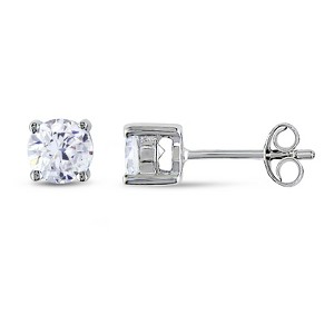 EVERLY JEWELRY | Stud Earrings with Gemstone in Sterling Silver – Multiple Stone Options - 1 of 4