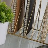 Martha Stewart Metal Triangle Slot Magazine File Holder Gold: Office Desk Organizer & Gold Desk Accessories - 4 of 4