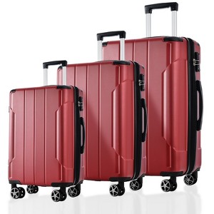 Kumasinova ABS Luggage Set of 3,Hardshell Spinner Suitcase with TSA Lock,Lightweight Suitcases,Airline-Approved&Impact-Resistant,20/24/28" - 1 of 4