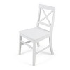 CAVINAS Dining Chairs Kitchen Chairs Set of 2 Cross Back Style Acacia Wood Dining Chairs for Kitchen, Bedroom - 2 of 4
