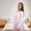 ADR Women's Cotton Nightgown, Long Sleeve Lace Trim Button Up Long Vintage Night Dress Gown - 4 of 4