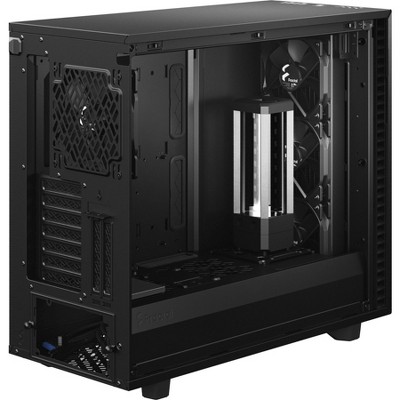 Black Brushed Aluminum Steel E-ATX Silent Modular Mid Tower Case