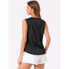 cheibear Women's V Neck Silk Satin Sleeveless Summer Top - 3 of 4
