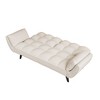 74" Velvet 2-Seater Sofa with 2 Armrests, Adjustable Backrest & Convertible Bed - 3 of 4