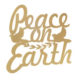 Cut Metal Peace on Earth Plaque 15.5"H - 1 of 1
