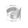 Unique Bargains Fall Leaf Open Metal Wear-Resistant Dining Table Decorative Napkin Rings 6 Pcs - 2 of 4