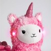 FAO Schwarz Glow Brights Toy Plush LED with Sound Pink Llamacorn 15" Stuffed Animal - 4 of 4