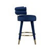 Meridian Furniture,Fitzroy Navy Velvet Counter Stool, Set of 2 - 4 of 4